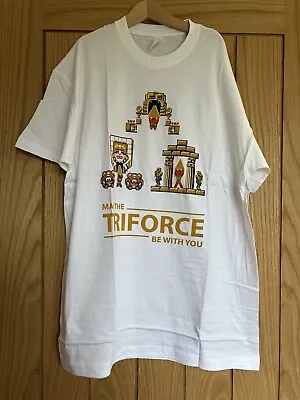 Buy The Legend Of Zelda May The Triforce Be With You White Mens T-shirt Size M • 7.99£