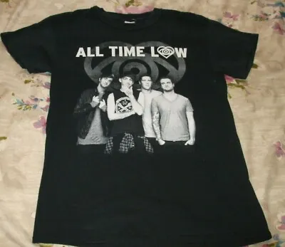 Buy Rare Official - All Time Low - Black Tee Shirt - Short Sleeve -Small -Used Good • 4£