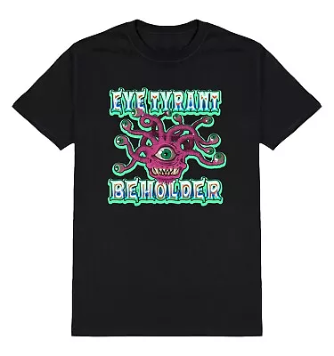 Buy Eye Tyrant Beholder T-Shirt Mens Organic Cotton Dungeons & Dragons Gaming Tee • 8.99£