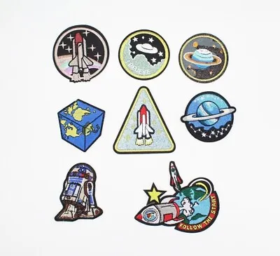 Buy Space Patch Sew Or Iron On Patches For Kids Custom Denim Jackets 8 Patches • 1.95£