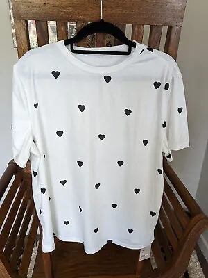 Buy Emery Rose White T-Shirt With Heart Detail Size XL BNWT Bust: 42” • 6£