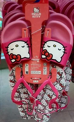Buy Hello Kitty Kids 2 Pack Slippers Flip Flops & Pool Slide UK Jnr 5- UK 2 • 14.99£