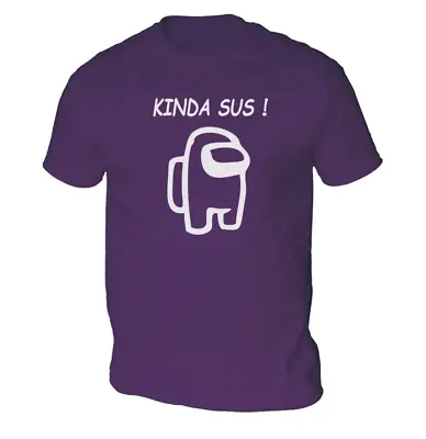 Buy Kinda Sus Mens T-Shirt (Pick Colour And Size) Gift Present Space Game Impostor • 19.95£