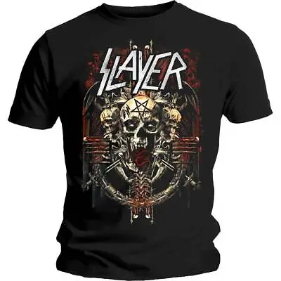 Buy Official Slayer T Shirt Demonic Admat Black Classic Rock Metal Band Tee Unisex • 16.28£