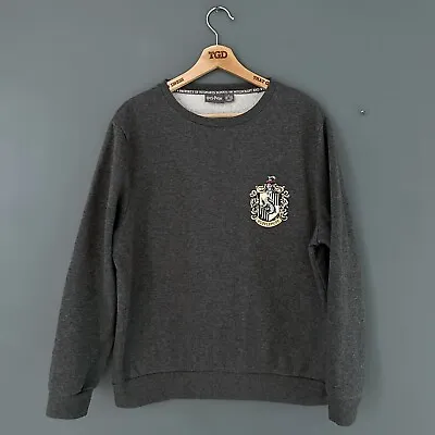 Buy Ladies Harry Potter Grey Hufflepuff Sweatshirt Jumper Top Size 12-14 • 3.99£