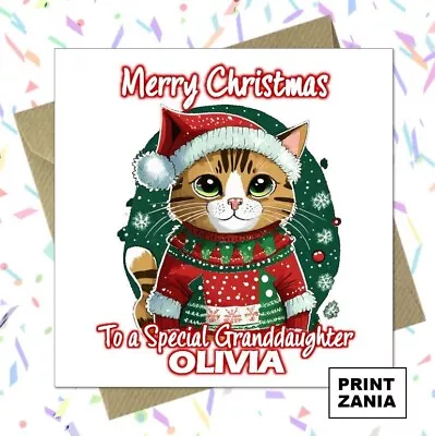 Buy Funny Cat Christmas Jumper Card Humour Son Daughter Mum Nan Aunty Friend ZHI • 2.99£