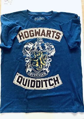 Buy Harry Potter T-Shirt Youth Large 14/16 Short Sleeve Hogwarts Quidditch Blue • 0.78£
