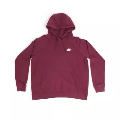 Buy Nike Burgundy Oversized Womens Hoodie Large L Size Relaxed Fit • 21.90£