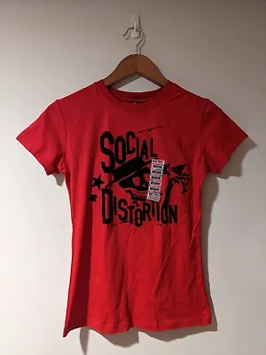 Buy Vintage 90s Social Distortion Band Music NWT Red Medium Women's T-Shirt • 142.18£
