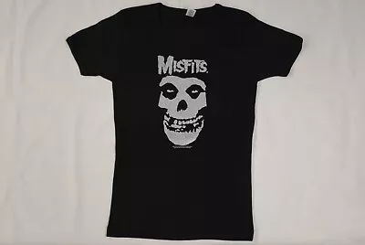 Buy Misfits Glitter Skull Logo Ladies Skinny T Shirt New Official Band Group Rare • 10.99£