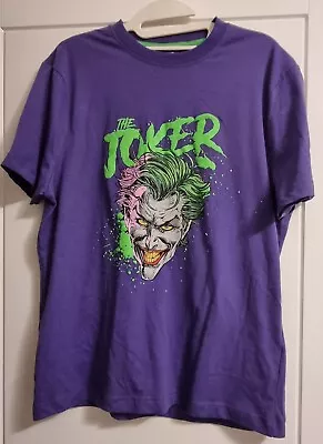 Buy  Joker T-shirt -purple - Size Medium  Short Sleeve Cotton  Unisex Pre-owned  • 6.99£