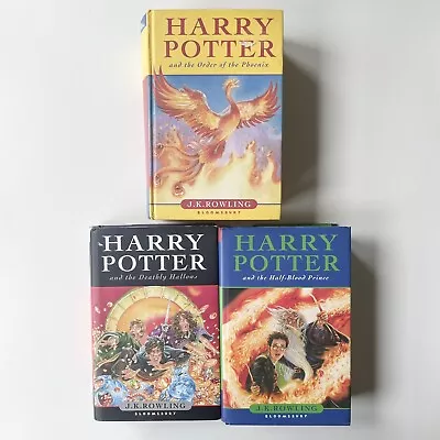 Buy Harry Potter Hardback Books 5-7 • 16£