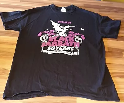 Buy BLACK SABBATH 50 YEARS HOME OF METAL Made In Birmingham  Medium T-shirt Black • 5.99£