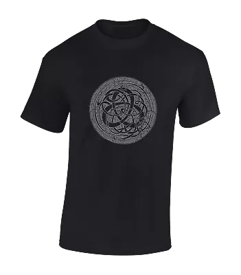 Buy Celtic Knotwork Mens T Shirt Cool Viking Vegvisir Design Odin Thor Hammer Top • 8.99£