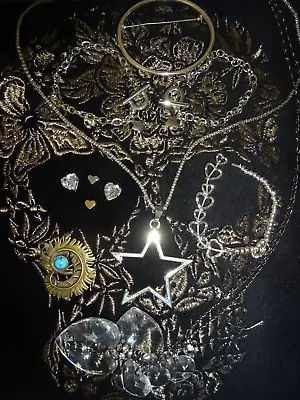 Buy JEWELLERY BUNDLE LOT Heart Star Charm Studded Goth Necklaces Bracelets Pendants! • 0.99£