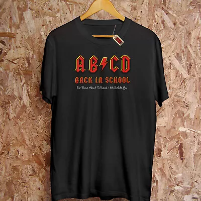 Buy ABCD Back To School T-Shirt Spoof Rock Logo Teachers Gift • 18.95£