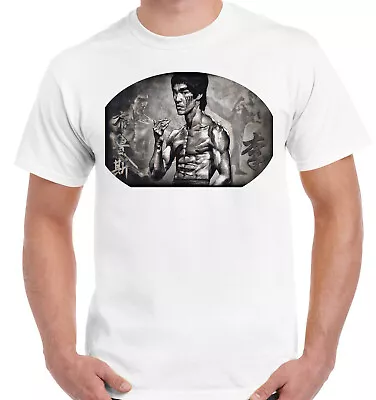 Buy Brown Bruce Lee Montage Men Women Kids T Shirts Short Sleeve Gift Tee T-shirt • 9.49£