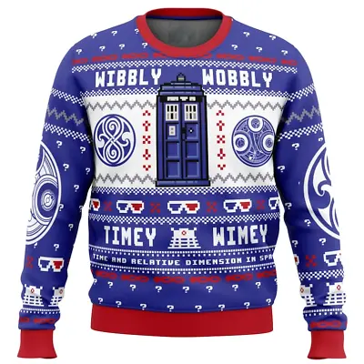 Buy Doctor Who Ugly Christmas Sweater, Wibbly Wobbly Doctor Who Ugly Sweater • 38.85£