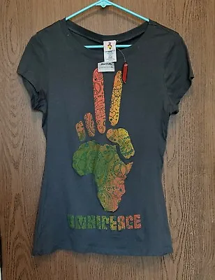 Buy OMNIPEACE Peace Sign Africa T-Shirt Women's Jerry Leigh Van Nuys, CA Colors Art • 13.44£