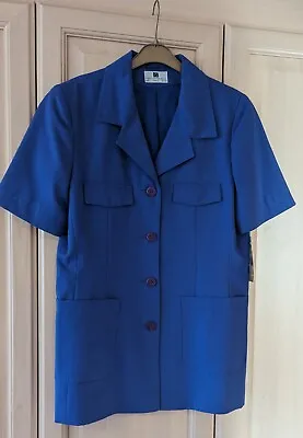 Buy Retro Paul Separates Sapphire Short Sleeve Safari Style Jacket Size 10 • 9.99£