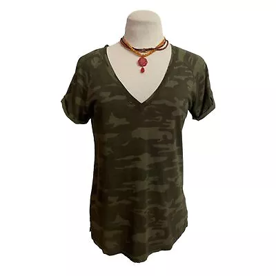 Buy Sanctuary Green Camo T-shirt Size XS • 23.62£