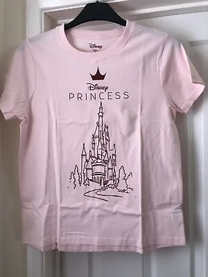 Buy Designer Disney Princess Palace Castle Outline Design Pink Tshirt Top Size S • 9£