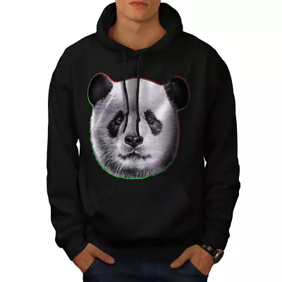 Buy Wellcoda Panda Face Nature Mens Hoodie, Timber Casual Hooded Sweatshirt • 25.99£