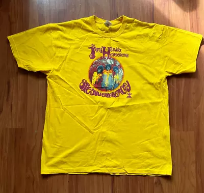 Buy Yellow Jimi Hendrix Are You Experienced Tee T-Shirt Mens XL Chest 46  • 14.99£