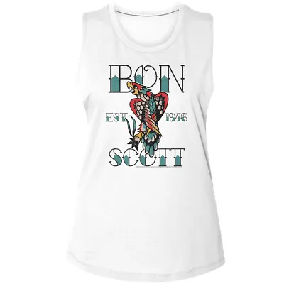 Buy ACDC Bon Scott Bird Tatoo Est 1946 Women's Muscle Tank T Shirt Rock Music • 42.28£