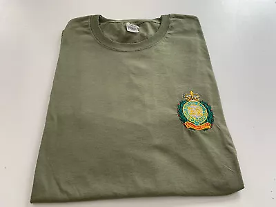 Buy Royal Engineers Badge Embroidered On A Military Green T-shirt Medium-3xl New • 5.75£