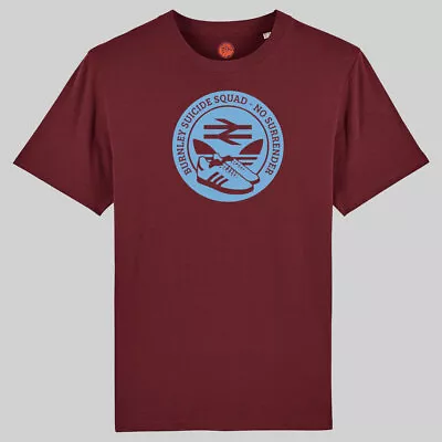 Buy Suicide Squad Burgundy Organic Cotton T-shirt Football Gift For Fans Of Burnley • 22.99£