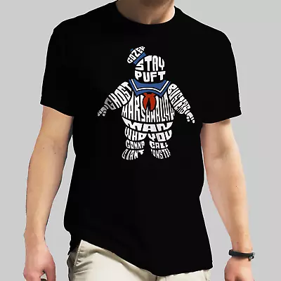 Buy Ghostbusters Stay Puft Marshmellow Man Typographic Mens Tshirt  • 16.99£