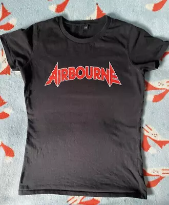 Buy Airbourne Airborne Ladies Women's T-shirt Tee Slim Fit M UK 8/10 Aus Rock Metal • 10£