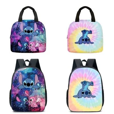 Buy Lilo And Stitch Backpack Kids School Shoulder Bag Travel Rucksack Lunch Bag UK • 12.18£