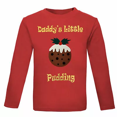 Buy Baby Kids Boys Girls Daddy 's Little Christmas Pudding Long Sleeve T-Shirt • 6.95£