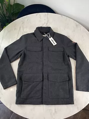Buy Wrangler - Men's Wool Chore Workwear Jacket Shacket Charcoal Heather - M • 55£