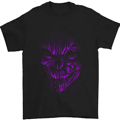 Buy Demon Skull Devil Satan Grim Reaper Gothic Mens T-Shirt 100% Cotton • 10.48£