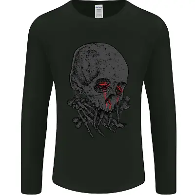 Buy Crying Blood Skull Mens Long Sleeve T-Shirt • 12.99£