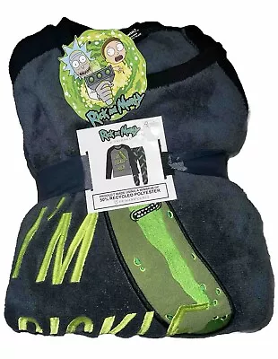 Buy BN Rick And Morty Pickle Rick Sherpa Men’s Long Sleeve PJ Pyjama Set Size XL • 18.99£