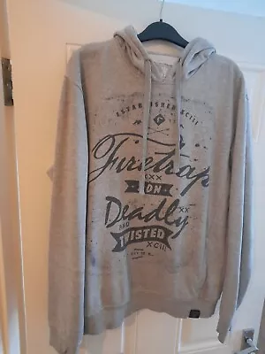 Buy Firetrap Mens Hoodie Grey Size Large Pullover - Deadly Twisted Large Size • 12.99£