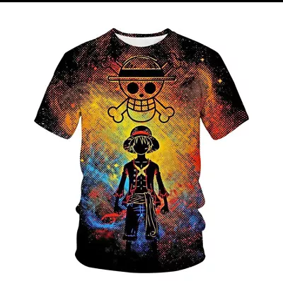 Buy Kids Boys Girls Children Cartoon One Piece  Luffy 3D Printed T-shirts Tops NEW • 10.99£