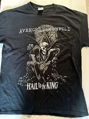Buy Gildan Avenged Sevenfold Hail To The King Short Sleeve T Shirt Size L • 5.99£