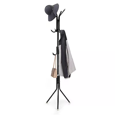 Buy Coat Stand Coat/Hat/Jacket/Umbrella Floor Standing Rack Clothes Hanger Hooks • 9.09£
