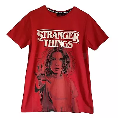 Buy Stranger Things 'Eleven' Women's T-Shirt Red XL Graphic Print Logo Tee Primark • 15.99£