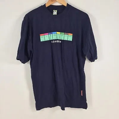 Buy Monopoly Promo London Mens T Shirt Size XL Slim Fit Navy Blue Short Sleeve040916 • 15.14£
