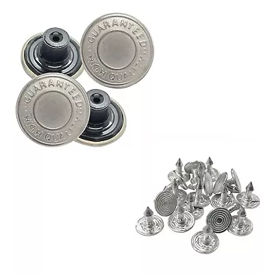 Buy 17mm Replacement Hammer On Jeans Snap Buttons Denim Brass Studs Jacket Trousers • 2.89£