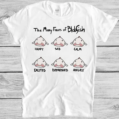 Buy Many Faces Of Blobfish T Shirt Funny Cool Men Women Retro Cool Gift 2462 • 6.35£
