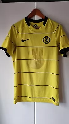 Buy CHELSEA Football Top Tshirt S 30 Sparky Yellow 21/22 Away • 6.99£