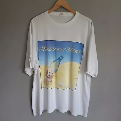 Buy Vintage STATUS QUO Thirsty Work Tour 1994 T Shirt Size XL Rare Original • 16.45£