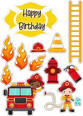 Buy Fire Department Car Cake Pad Party Decorative Gift Game Console Edible Vehicle • 6.74£